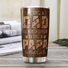 Load image into Gallery viewer, Papa Bear Tumbler - Fathers Day Gift -Christmas gift for Dad- Best Gifts For Dad From Son- Birthday Gifts For Dad From Daughter, Funny Dad Cups Tumbler, Dad Travel Mug