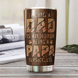 Papa Bear Tumbler - Fathers Day Gift -Christmas gift for Dad- Best Gifts For Dad From Son- Birthday Gifts For Dad From Daughter, Funny Dad Cups Tumbler, Dad Travel Mug