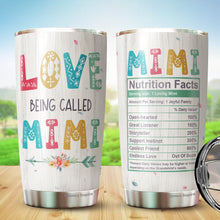 Load image into Gallery viewer, Mimi gifts Love Being Called Mimi Tumbler 20oz Gift for grandma grandma birthday gifts gifts for grandma grandma gifts from grandchildren best grandma gifts