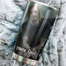 Load image into Gallery viewer, Hey You You're Finally Awake Tumbler 20 Oz - Gaming Tumbler - Elder Scrolls Inspired Mug, Coffee Stats, Gamer Gift, Birthday Gift, Coffee Mug, Coffee Stats, Sublimation