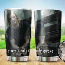 Load image into Gallery viewer, Hey You You're Finally Awake Tumbler 20 Oz - Gaming Tumbler - Elder Scrolls Inspired Mug, Coffee Stats, Gamer Gift, Birthday Gift, Coffee Mug, Coffee Stats, Sublimation