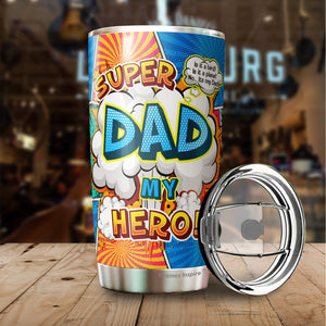 Super Dad My Hero Tumbler - Dad Hero Tumbler - Number 1 Dad Tumbler - #1 Dad Tumbler - #1 Dad Nutrition Facts Tumbler - Birthday Gift For Father From Daughter, Son, Kids…