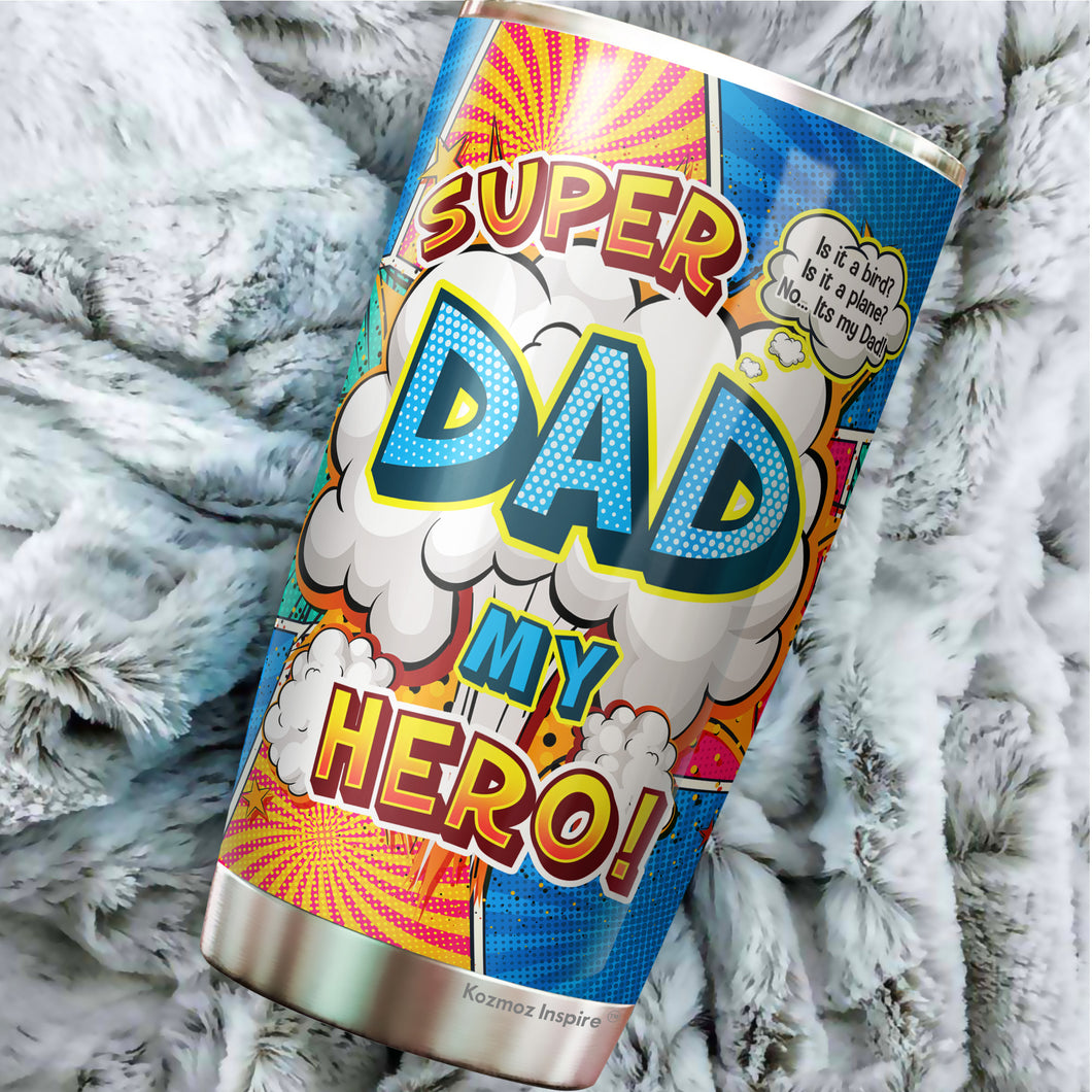 Super Dad My Hero Tumbler - Dad Hero Tumbler - Number 1 Dad Tumbler - #1 Dad Tumbler - #1 Dad Nutrition Facts Tumbler - Birthday Gift For Father From Daughter, Son, Kids…