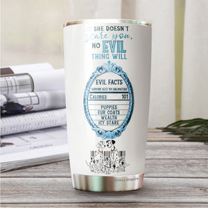 Villains Tumbler - Dalmatians Tumbler - Evil Facts Coffee Tumbler - Birthday Gift For Her, Women, Men, Coworker, Friends - Tumbler 20 Oz