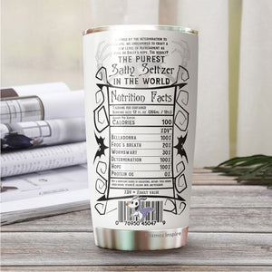 Christmastown Tumbler - Sally Seltzer In The World Tumbler - Nutrition Facts Tumblers - Halloween Character Tumbler - Gifts For Friends, Men , Women - Tumbler 20 Oz