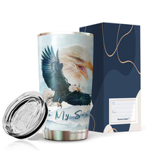 Load image into Gallery viewer, To My Son from Mom and Dad, Son mug,  To Son Birthday gift ,Be Like an Eagle Fly High Be Strong Believe Yourself Tumbler 2