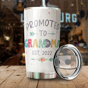 Promoted to Grandma Est 2022 – Grandma Nutrition Facts Tumbler 20Oz - Gift for New Grandparents