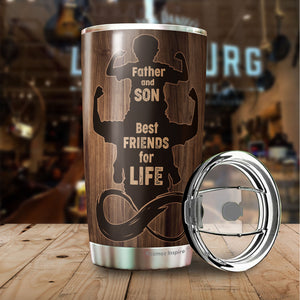 To My Dad Tumbler - Dad Coffee Tumbler - Father And Son Tumbler - Gifts For Dad From Son - Christmas, Birthday Gift For Father, Dad - Tumblers 20 Oz