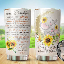 Load image into Gallery viewer, To My Daughter Tumbler - Daughter Coffee Tumbler - Gift For Daughter From Mother - Daughter Mother Elephant Tumbler - Christmas, Birthday Gift For Daughter - Tumblers 20 Oz