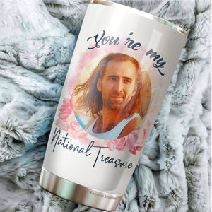 Nicöläs Lovers Cäge You're My National Treasure Ceramic Gifts Novelty Tumbler 20Oz - Present Ideas for Male, Female, Bosses, Coworkers, Colleagues - Gifts for Birthday, Christmas, Valentine, Anniversary