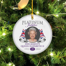 Load image into Gallery viewer, Queen Elizabeth II Platinum Jubilee Ornament - Christmas 2022 Ornaments, Christmas Tree Decor - Christmas Decorations