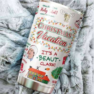 Christmas Vacation Tumbler - Cousin and Clark Tumbler - 80s Christmas Movie Tumbler - Tumbler For Friends, Men, Women, Coworker On Christmas - Tumbler 20 Oz