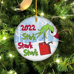 Christmas Tree Home Decor Ornaments - 2022 Stink Stank Stunk Ceramic Ornament - Xmas Tree Hanging Ornament Decorations