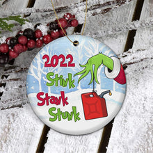 Load image into Gallery viewer, Christmas Tree Home Decor Ornaments - 2022 Stink Stank Stunk Ceramic Ornament - Xmas Tree Hanging Ornament Decorations