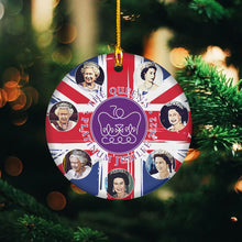 Load image into Gallery viewer, 2022 Platinum Jubilee Christmas Ornament - Queen Elizabeth II Platinum Jubilee Commemorative - The Queen&#39;s Platinum Jubilee Emblem - Merry Christmas Tree Decoration Xmas Ceramic Ornaments