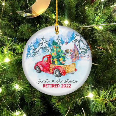 First Christmas Retired 2022 Ornament - First Christmas Retired Gifts - Retirement Ornament 2022 - 1st Xmas Retirement Ornaments