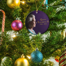 Load image into Gallery viewer, Queen Elizabeth II 1926 2022 - Platinum Jubilee 70 Commemorative Ornament - Christmas 2022 Hanging Ornament, Christmas Tree Decor Decorations