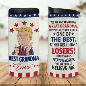 Best Grandma Ever Can Cooler Tumbler - Beverage Insulated Holder - 12oz Can Cooler Tumblers Travel Mug Cup Gift - Insulated Can Coozie Mug Christmas, Birthday, Gifts for Grandmas from Grandchildren