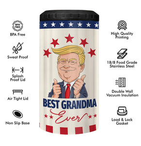 Best Grandma Ever Can Cooler Tumbler - Beverage Insulated Holder - 12oz Can Cooler Tumblers Travel Mug Cup Gift - Insulated Can Coozie Mug Christmas, Birthday, Gifts for Grandmas from Grandchildren