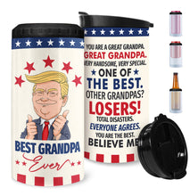 Load image into Gallery viewer, Best Grandpa Ever Can Cooler Tumbler - Great Grandpa 4-in-1 Tumbler Gifts - Grandpa Gifts on Birthday Christmas - Grandfather Gift Ideas Present For Best Granddad 12oz Fuel Can Cooler Travel Mug