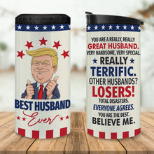 Load image into Gallery viewer, Best Husband Ever Can Cooler Tumbler - Great Husband Anniversary For Him - 4-in-1 Tumbler Gift For Husband From Wife Men Gifts Best Gifts For Him Tumbler - 12oz Stainless Steel Insulated Can Cooler