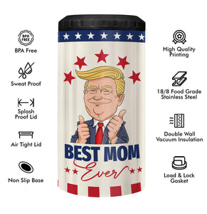 Gifts For Mom - 12Oz Best Mom Ever Can Cooler Tumblers Travel Mug Cup Gifts - Mothers Day Gift From Daughter Son - Best Gift For Mother's Day - Christmas Gift For Mom - Moms Ideas Birthday Tumbler