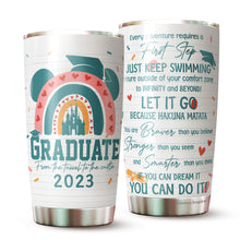 Load image into Gallery viewer, Tumbler Graduation Gifts 2023 - Funny Graduation 20 Oz Travel Mug For College High School Phd Graduates College Masters Degree Friend Daughter Son - Graduation Decorations For Men, Women